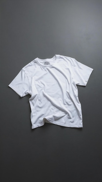 Blank white tshirt on grey background