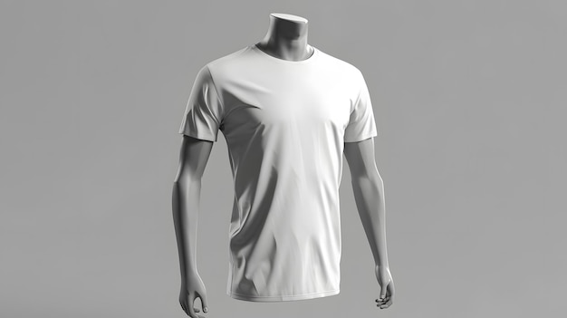 A blank white Tshirt on a mannequin for your inscription AI Generated