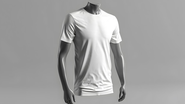 A blank white Tshirt on a mannequin for your inscription AI Generated