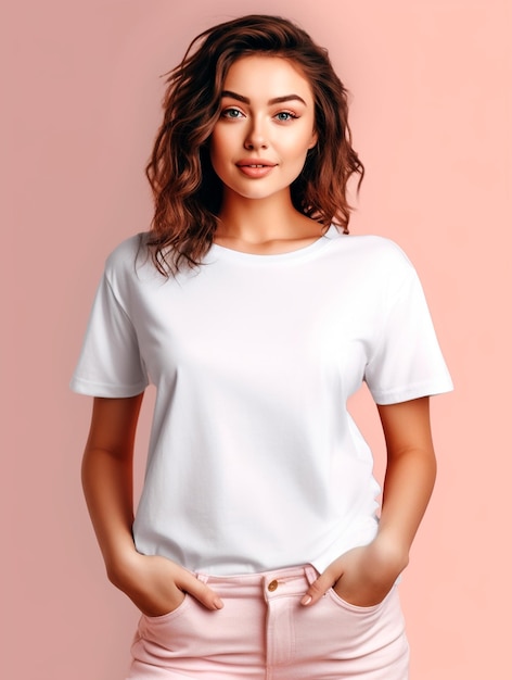 Blank white tshirt for mockup design