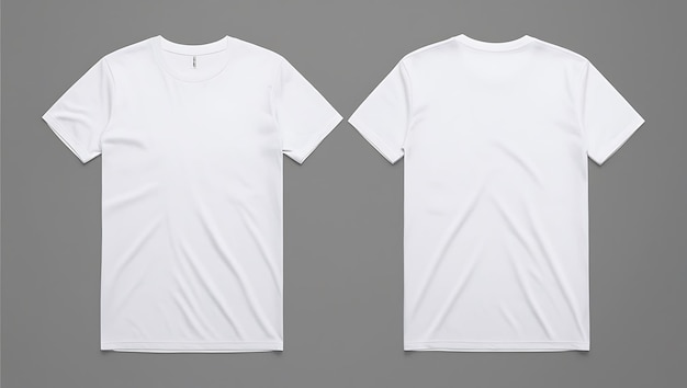 Photo blank white tshirt mockup front and back view mock up