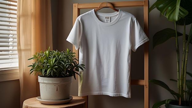 A blank white tshirt mockup