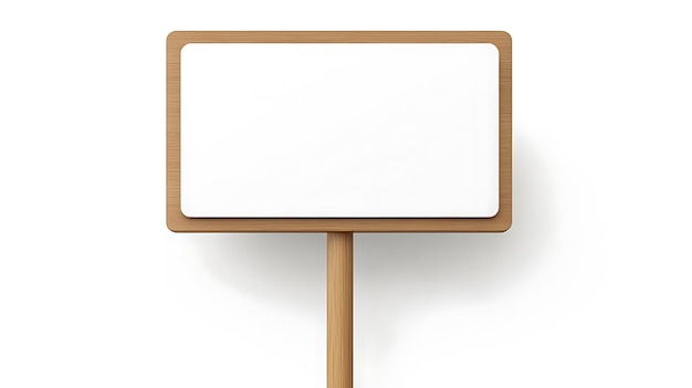 Photo blank whiteboard advertising sign mockup