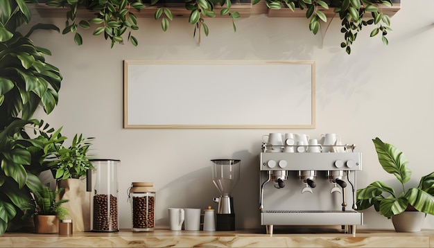 blank wooden board on coffee shop counter