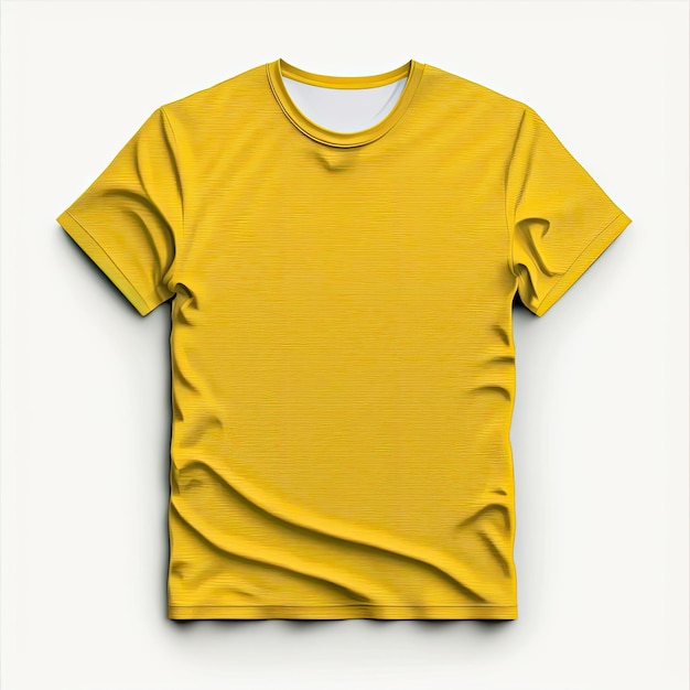 Blank yellow tshirt with white background Made by AIArtificial intelligence