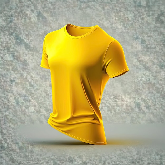 blank yellow tshirt with white background Made by AIArtificial intelligence