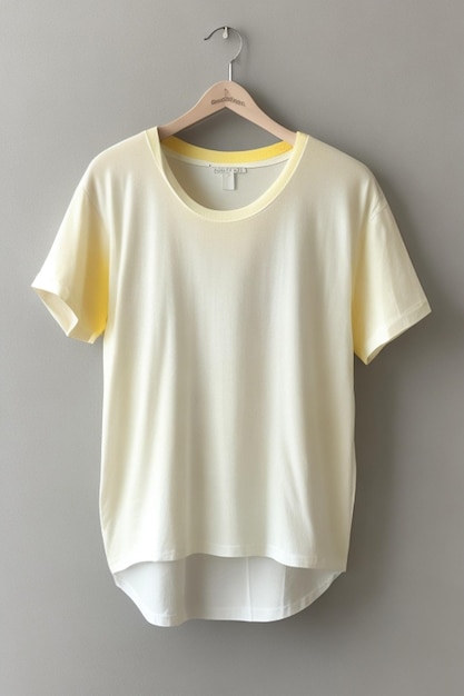 Blank yellow white tshirt