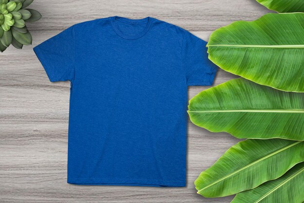 Blanks TShirt on Wood Background Empty TShirt TShirt Mockup