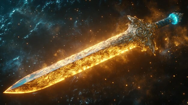 Photo blazing sword of light