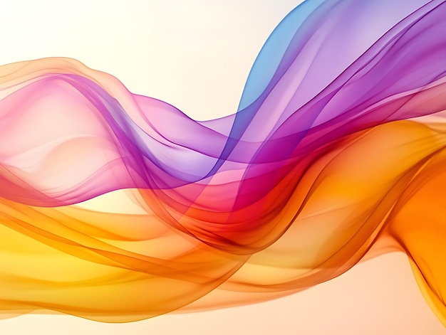 Photo a blend of pastel tones in swirling abstract waves mixing shades of pink blue and orange for a fluid soft effect