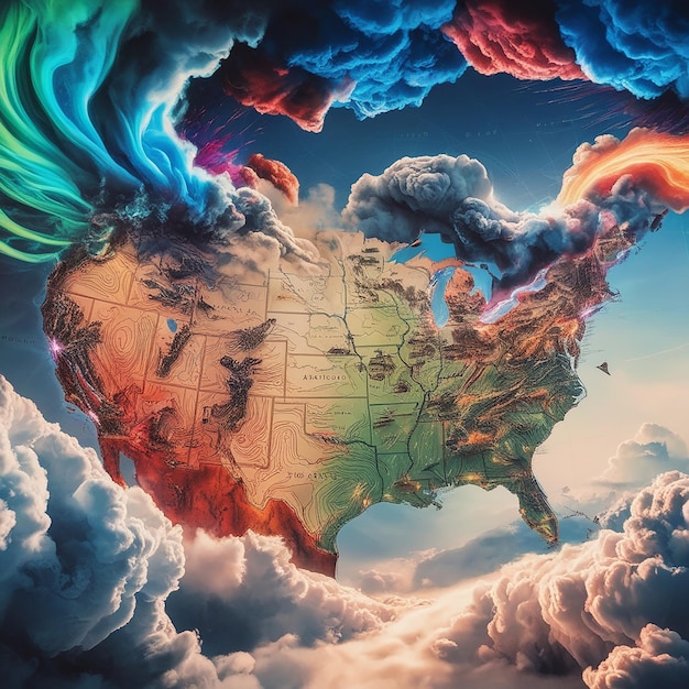 Blended image of the United States