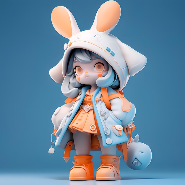 Blind_Box_Style_Girl_Delicate_featuresWith_a_rabbit