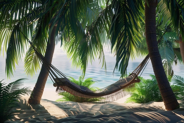 Blissful naps in hammocks under swaying palm trees