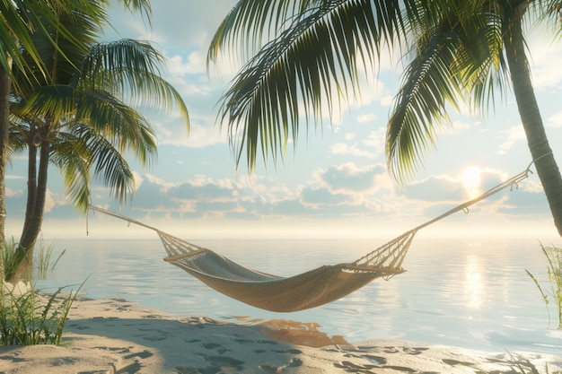 Blissful naps in hammocks under swaying palm trees