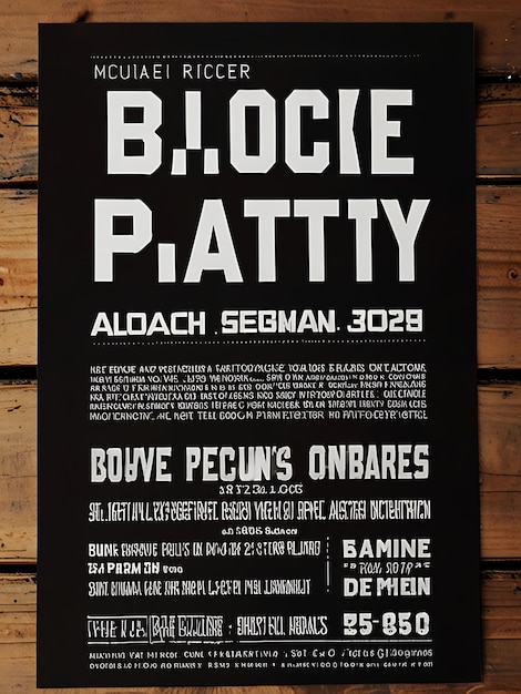 Photo block party flyer