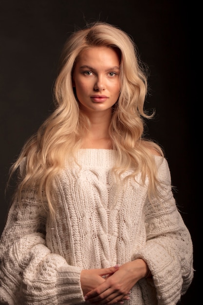 Blonde, portrait of a young woman