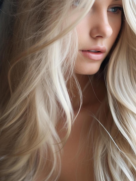 a blonde woman with blonde hair and a light colored hair