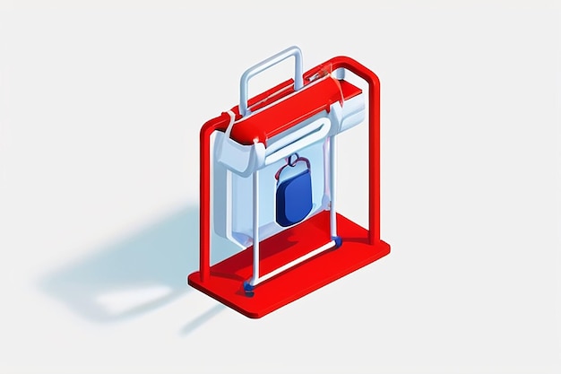 Photo blood bag holder isometric icon