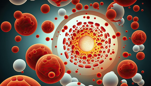 Blood cells illustration by generative AI