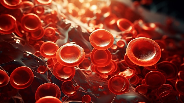 blood cells magnified revealing nature microscopic design