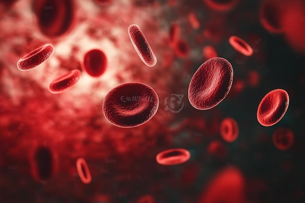 a blood cells in a vein and blood cells are shown in this illustration