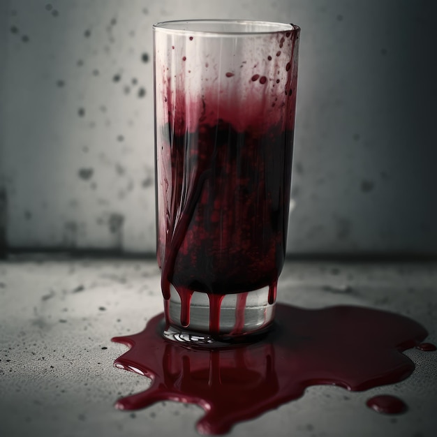 Blood in glass generative ai