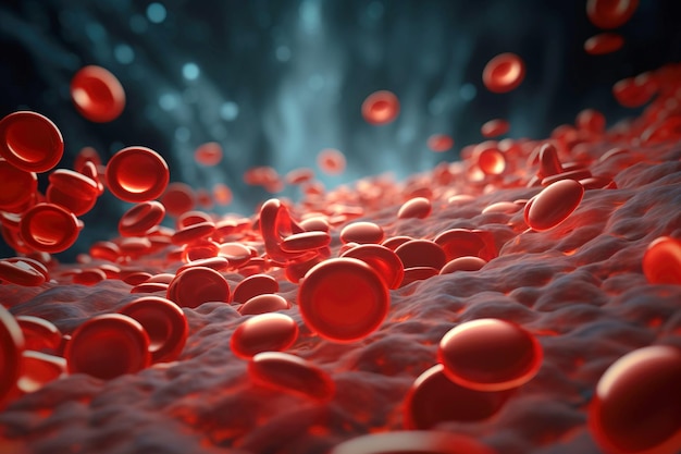 Blood hemoglobin red medical concept macro closeup Cell microbiologists artery scientific