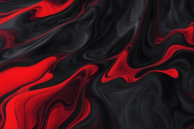 Blood Inspired Dripping Effect On Abstract Red And Black Canvas