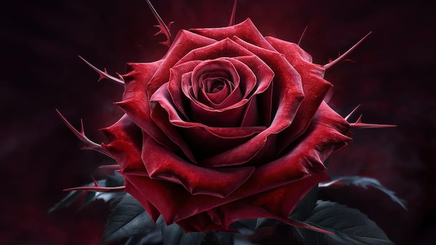 blood red rose flower