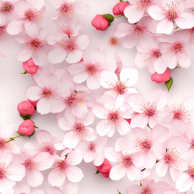 Blooming sakura seamless pattern