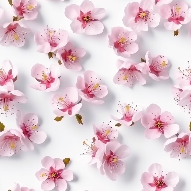 Blooming sakura seamless pattern