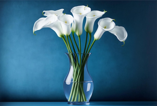 Blooming white calla creative digital illustration painting