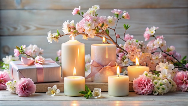 Photo blossom candles