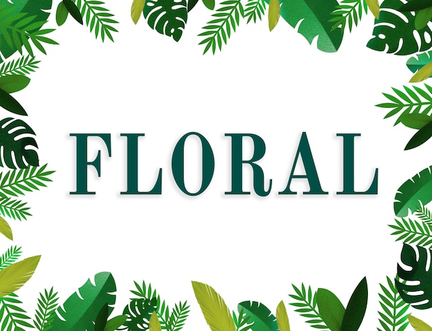 Blossom floral natural flat design