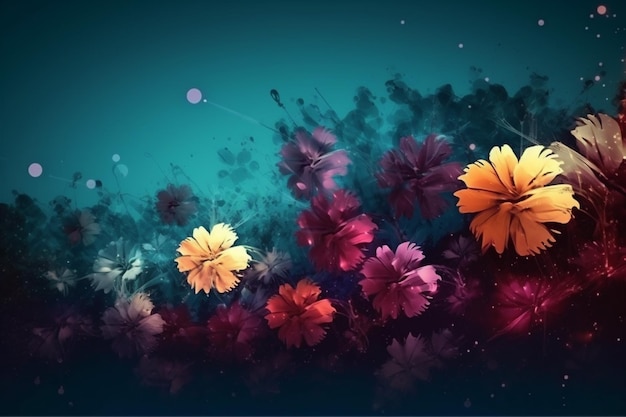 Blossom spring trend bloom leaf plant nature floral flower beautiful background Generative AI