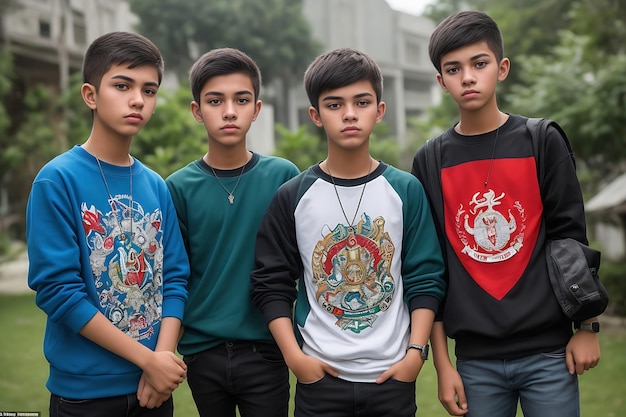 Blossoming Bonds Smart and Loyal Teenage Boys Embrace Indonesian Culture