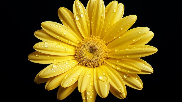 blossoming daisy close up yellow petal beauty