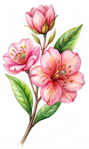 Blossoming Elegance A Watercolor Tribute to Spring