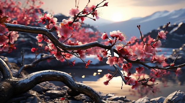 blossoms branches HD wallpaper photographic image