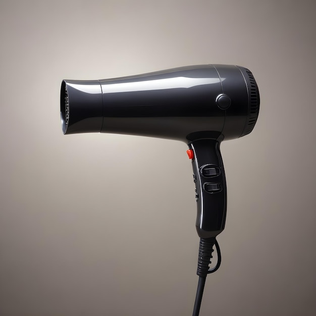 a blow dryer is on a gray background