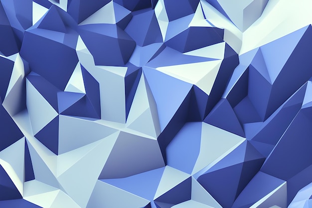 Blue Abstract Background Low Poly