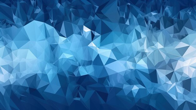 A blue abstract background with low poly shapes generative AI