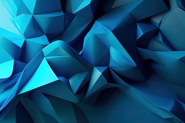 A blue abstract background with many shapes generative AI