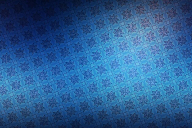 Blue abstract background with a pattern of snowflakes in the center