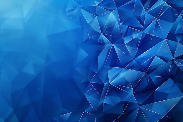 a blue abstract background with a pattern of triangles