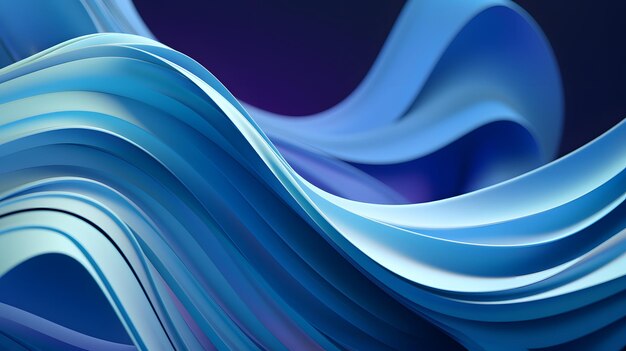 blue abstract background with waves Generative AI