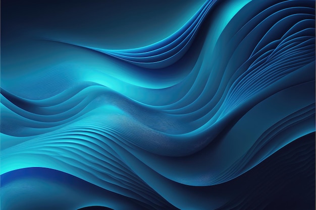 Blue abstract gradient wave wallpaper free space Made by AIArtificial intelligence