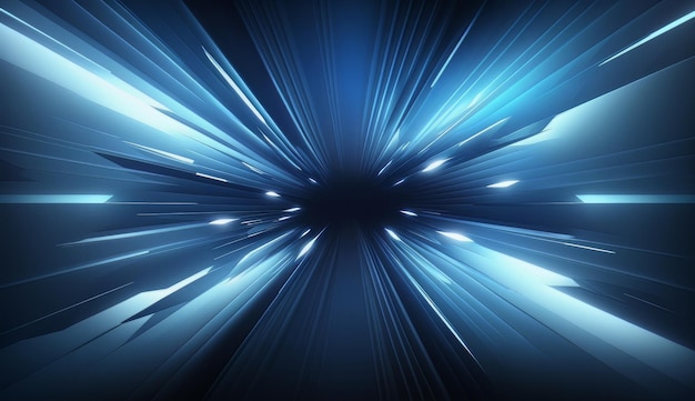 Blue abstract motion light background Generative Ai