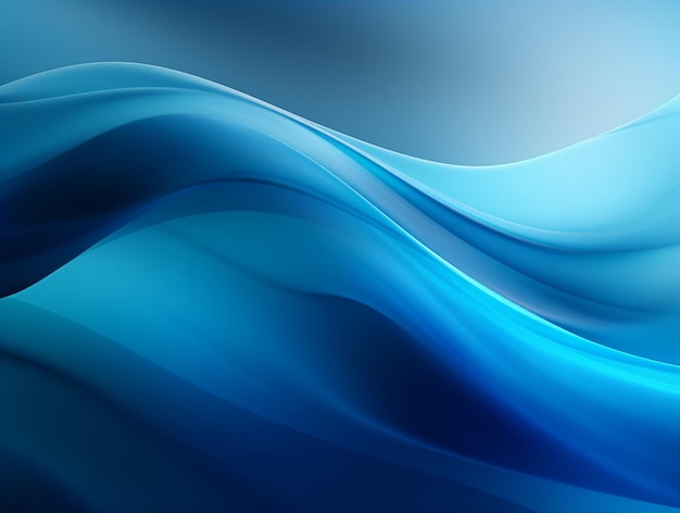 Blue Abstract Wave Smooth Texture Background Wallpaper AI Generated