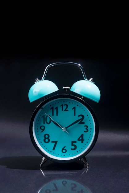 Blue alarm clock